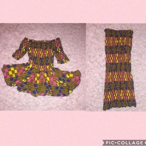 New 2 piece African Colorful Skirt Set